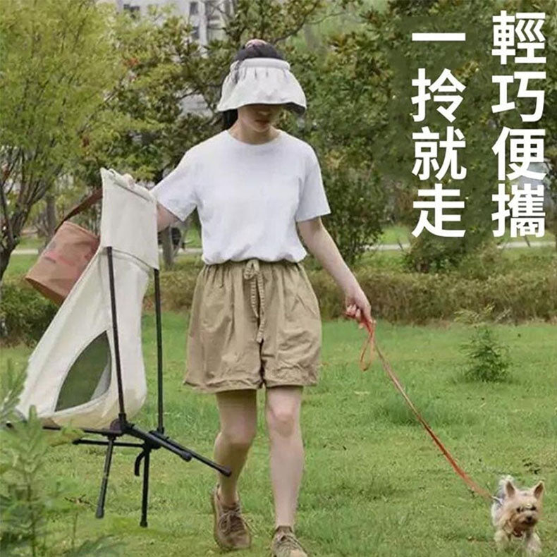 MasterTool 新款高背輕量戶外露營折疊椅,沙灘椅,黑色