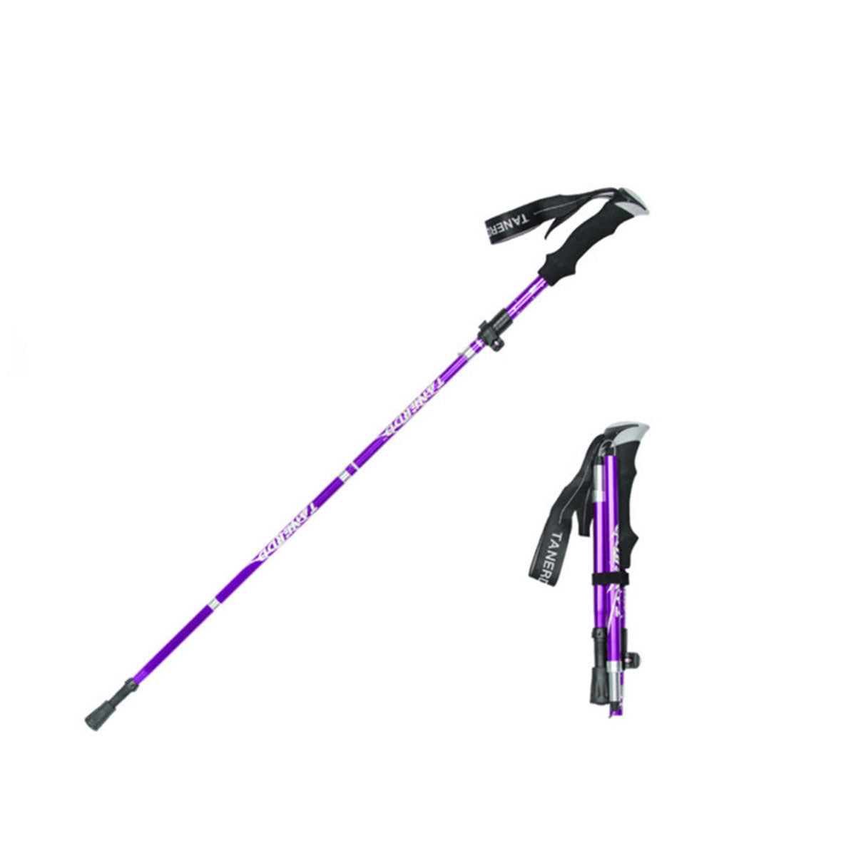 TANERDD 超輕折疊伸縮行山杖(黑色 / 天藍色 / 深藍色 / 綠色 / 紫色 / 紅色)