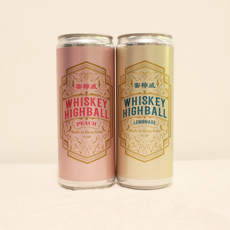 蜜檸威 - 威⼠忌梳打 330ml 12罐裝(檸檬+桃味+烏龍茶+伯爵茶)