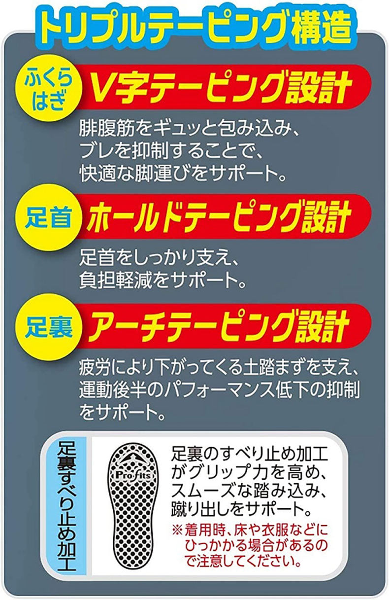 ProFits 運動護小腿壓力襪(一對裝)- 黑色 (半筒  分段施壓)(M / L)