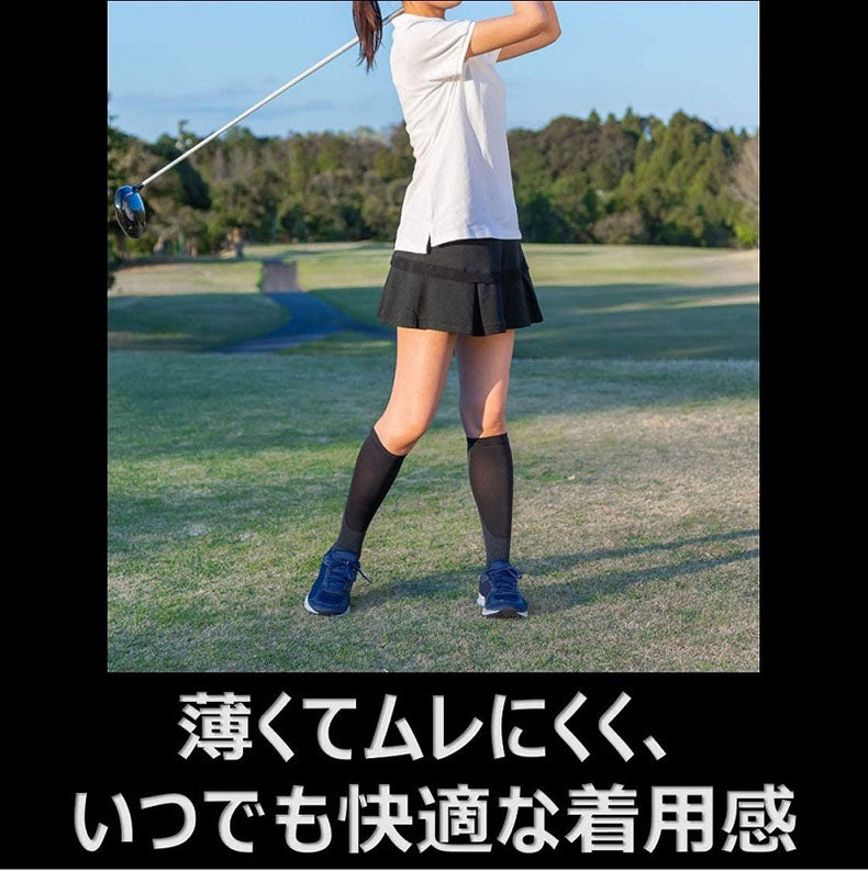 ProFits 運動護小腿壓力襪(一對裝)- 黑色 (半筒  分段施壓)(M / L)