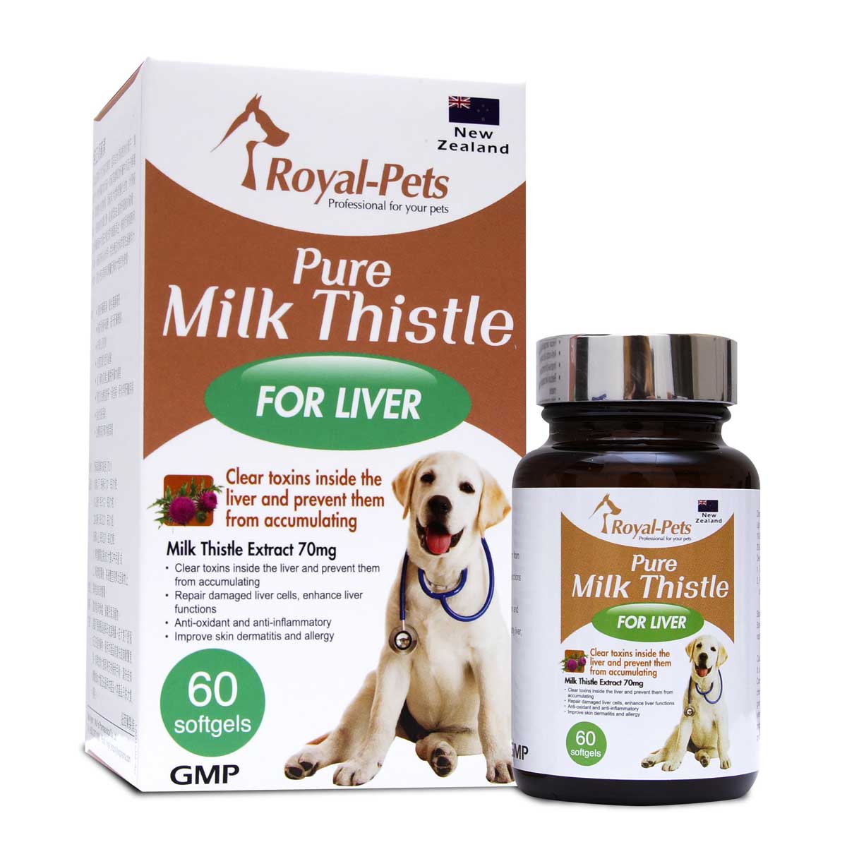 MAMA730 Royal-Pets 純正奶薊素 60粒軟膠囊 Royal-Pets Pure Milk Thistle 60 softgels
