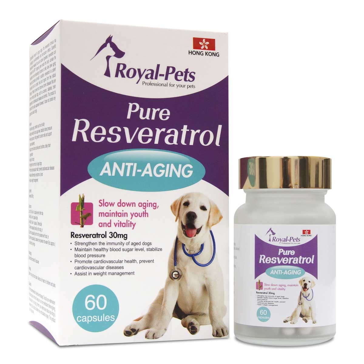 MAMA730 Royal-Pets 純正白藜蘆醇 60粒膠囊 Royal-Pets Pure Resveratrol 60 capsules