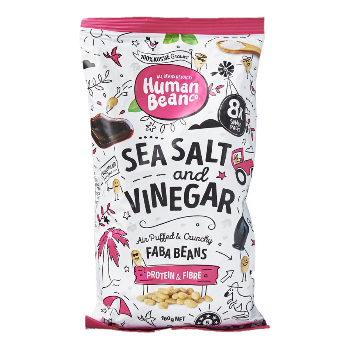MAMA730 Human Bean Co 海鹽混合醋味蠶豆 (8 x 20g) Multipack Human Bean Co Sea Salt & Vinegar Faba Beans (8 x 20g) Multipack