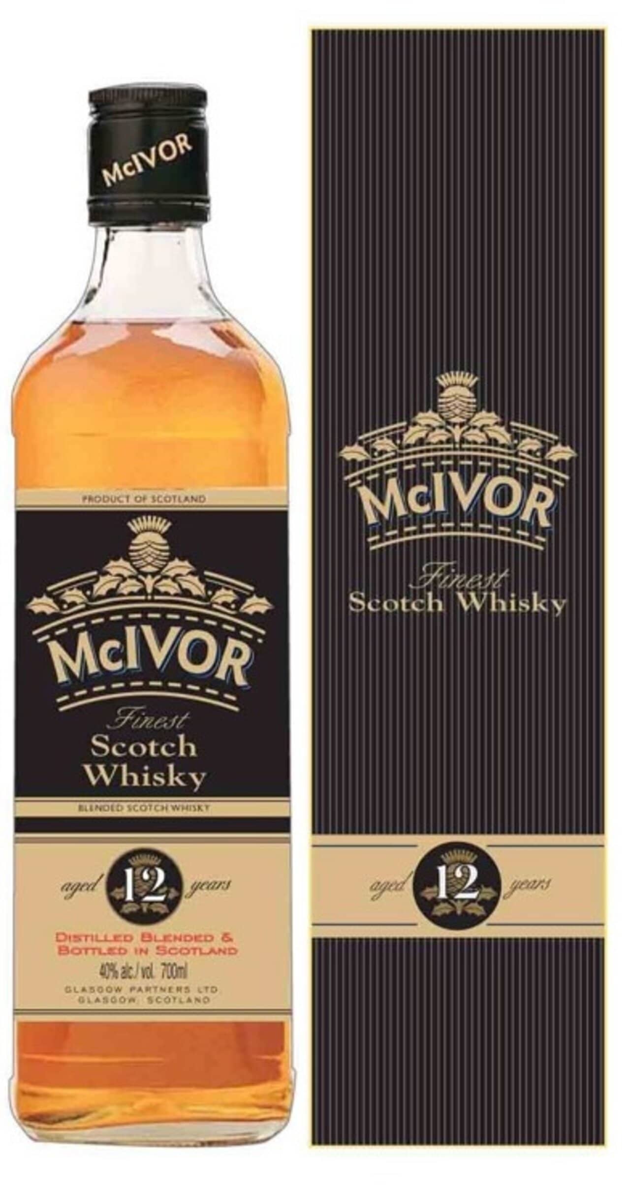 McIVOR 麥皇 黑貼12年蘇格蘭威士忌 700ml 40% - 附限量贈品