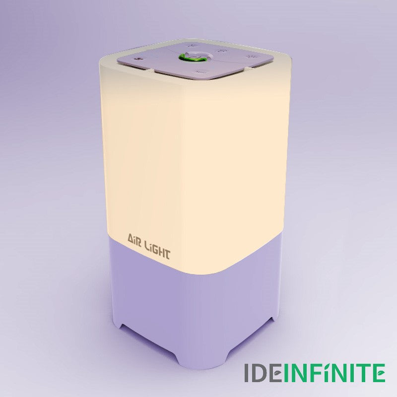 Air Light - 2合1 空氣淨化機 (PM2.5 HEPA 高效濾網) 內置 LED 燈 ~ 粉紫
