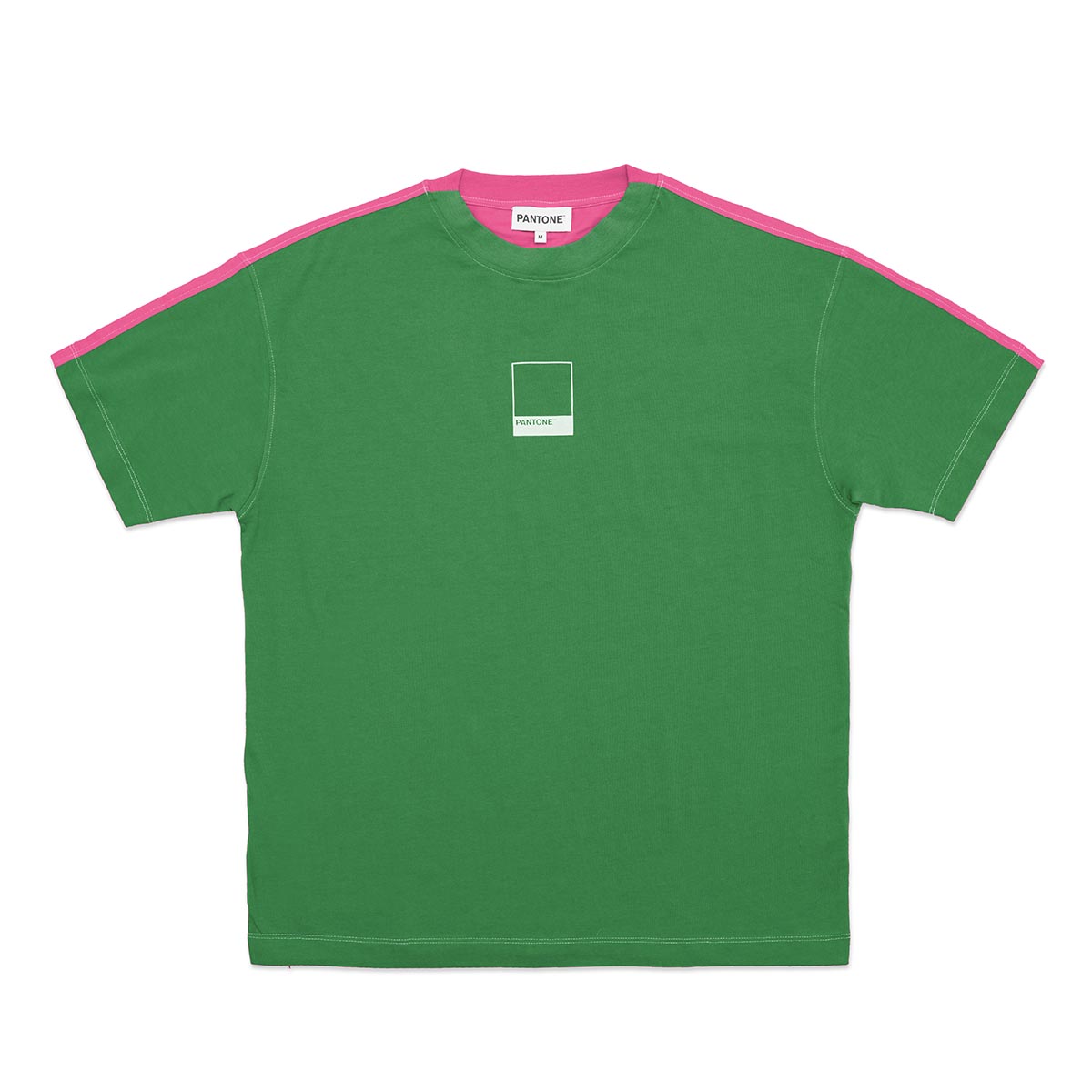 PANTONE FunMix Collection 純棉拼色短袖T恤（綠 / 桃紅）（加細碼 / 細碼 / 中碼 / 大碼 / 加大碼）