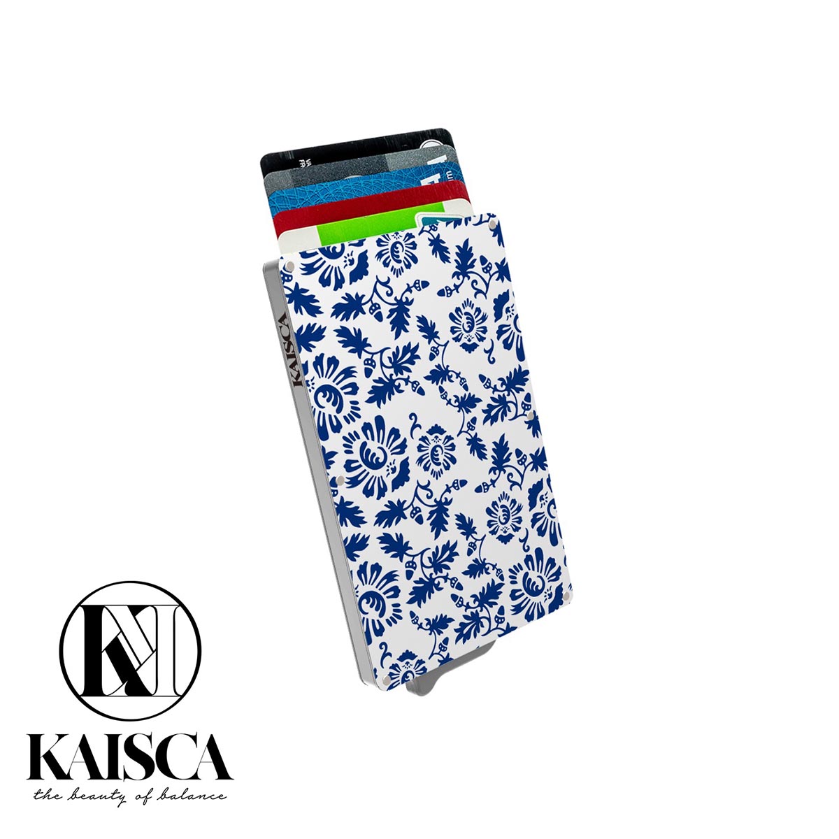 Kaisca - RFID智能防護鋁盒卡套- 青花瓷系列(花款/森林款/蝴蝶款)