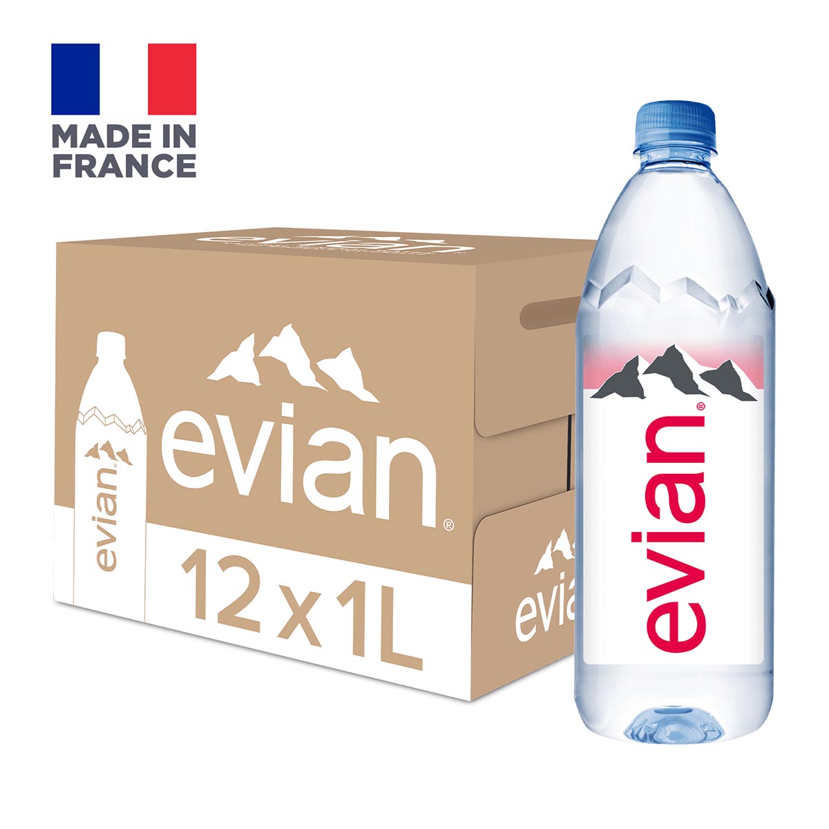 [原箱] Evian 依雲天然礦泉水 膠樽裝 12 x 1L