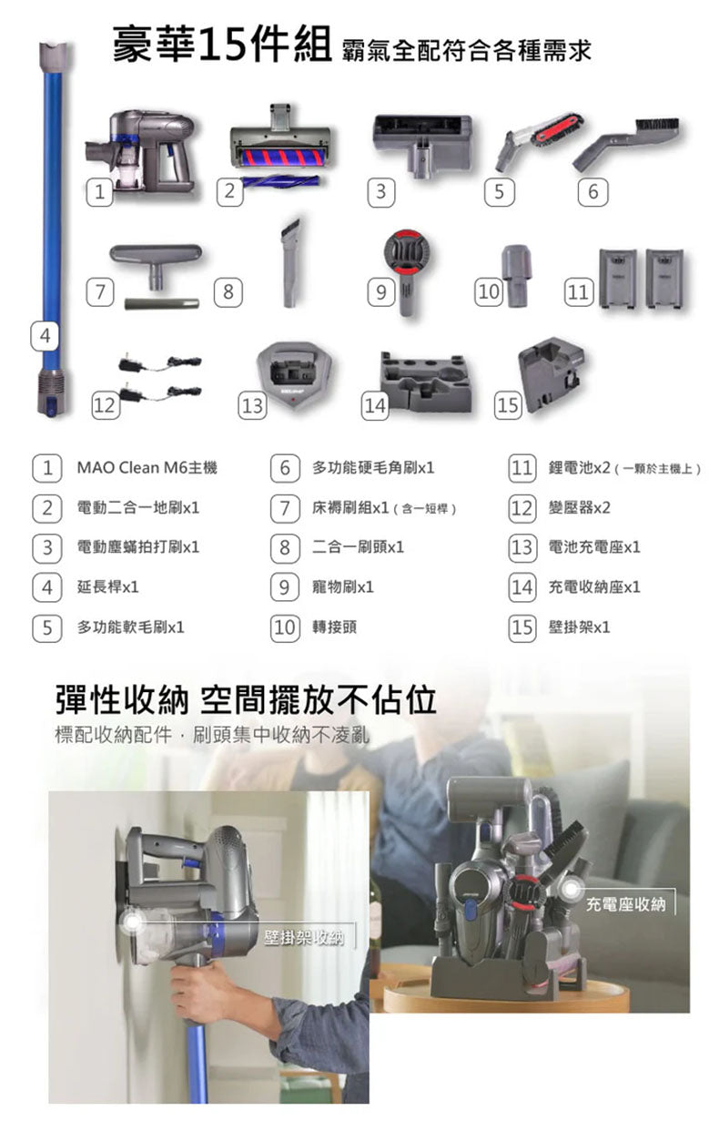 Bmxmao - 手持無線吸塵器MAO Clean M6藍色