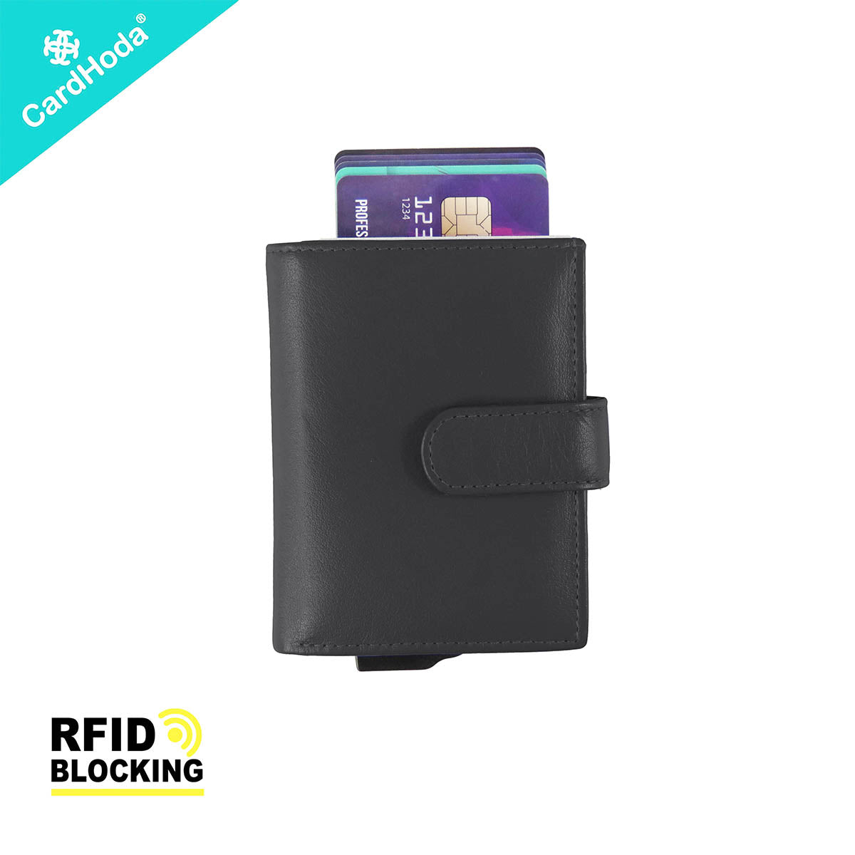 [寄海外] CardHoda - RFID 防盜卡片套真皮銀包（灰色 / 藍色 / 啡色 / 黑色）18-893-H10001