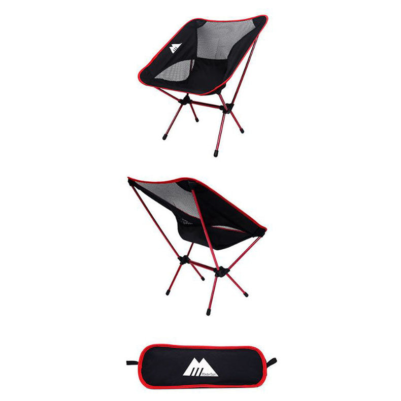 MasterTool 戶外露營便攜折疊椅（紅色）