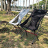 MasterTool 高背輕量戶外露營鋁合金折疊椅（黑色）