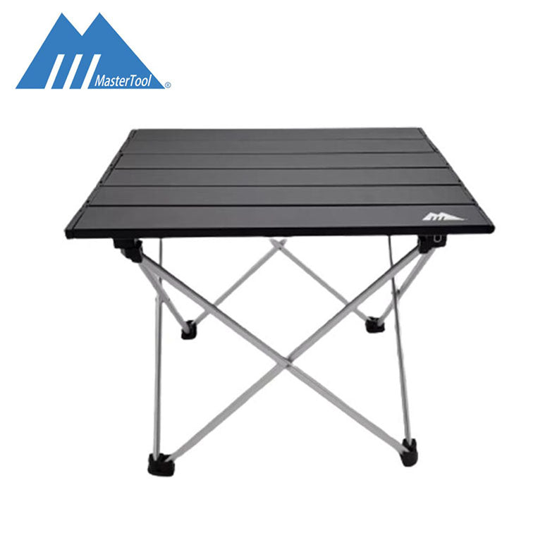 MasterTool [僅1kg] 戶外防水 輕便 折疊 全鋁合金露營桌（黑色）