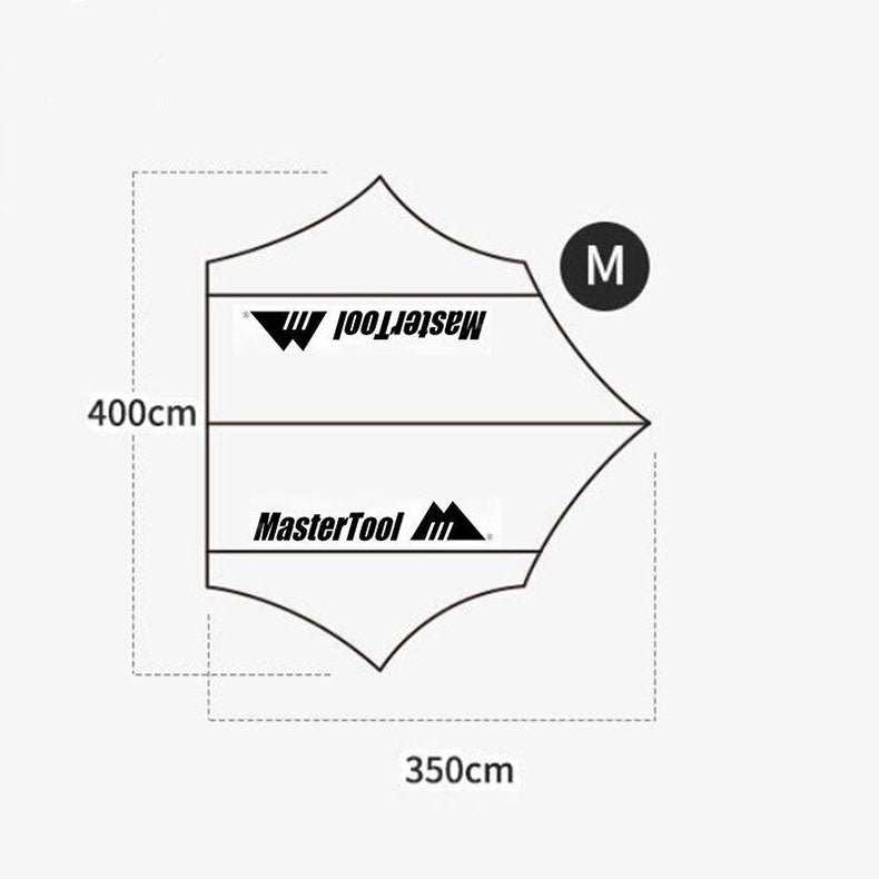 MasterTool 4米 x 3.5米 六角天幕（淡綠色）
