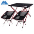 MasterTool 戶外露營折疊桌椅套裝（紅色）（椅子*2 + 桌子*1）