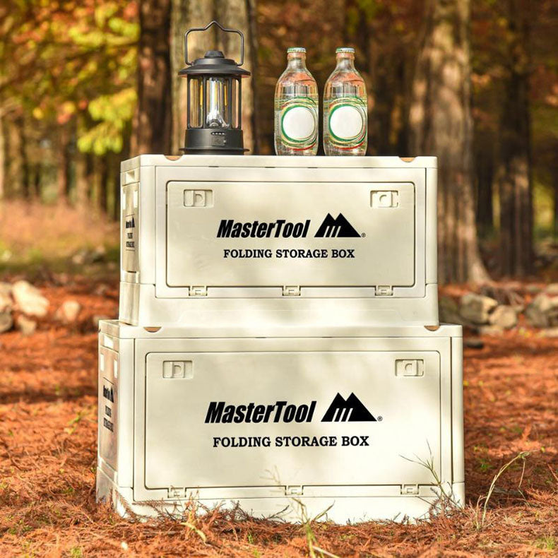 MasterTool 30L 戶外露營折疊收納箱連透明收納蓋（2件套）