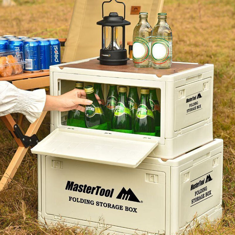 MasterTool 30L 戶外露營折疊收納箱連透明收納蓋（2件套）