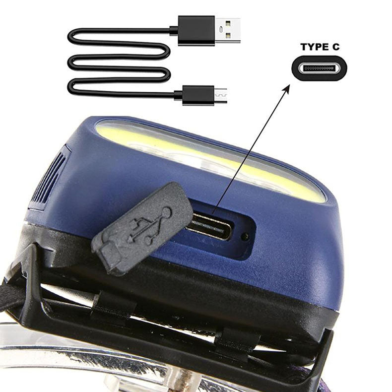 MasterTool 高性能 Type-C 充電頭燈（350流明）（藍色）