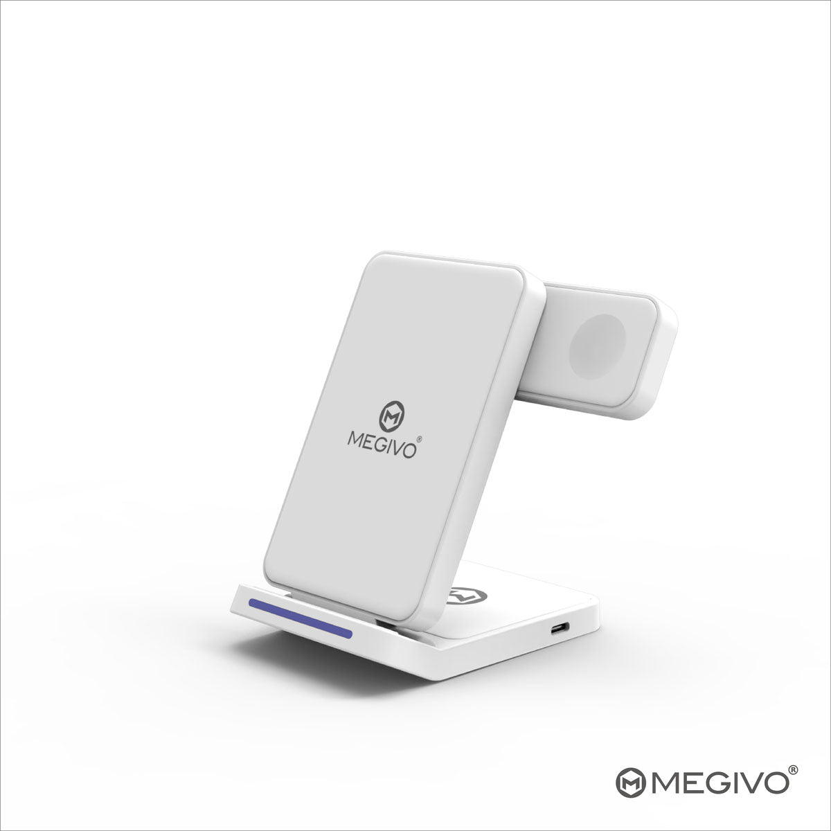 MEGIVO MagBoost Go Travel 3合1摺疊式無線充電座 (黑、白)