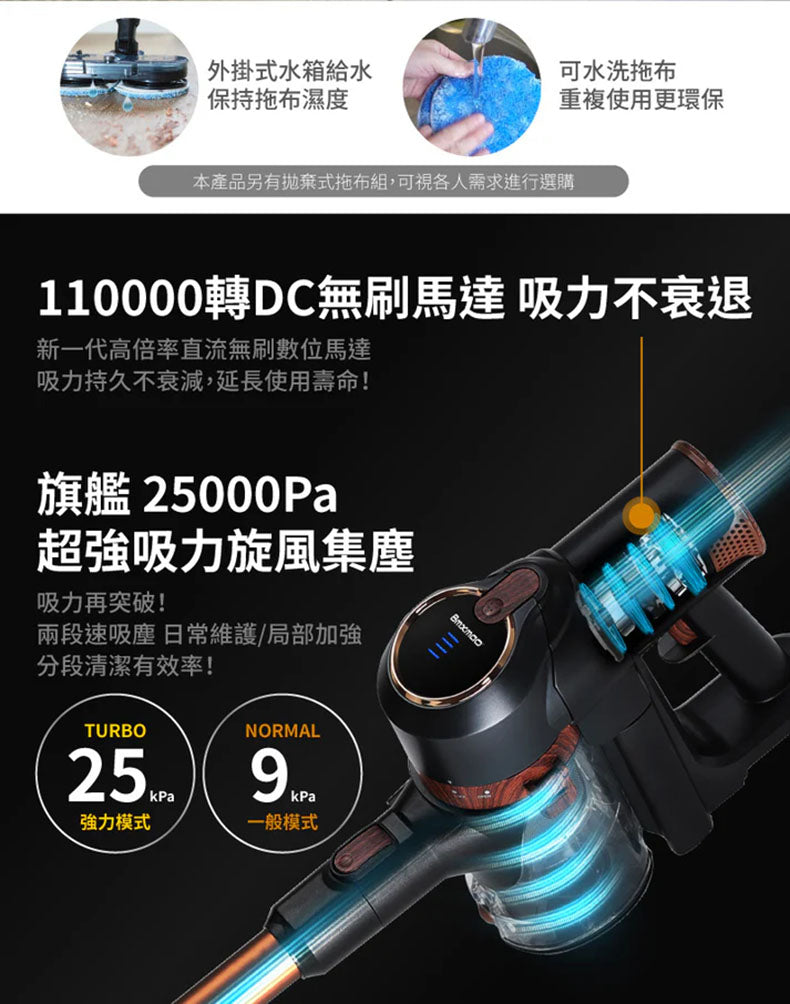 Bmxmao - 電動濕拖無線吸塵器MAO Clean M7 洗地機 (金色）