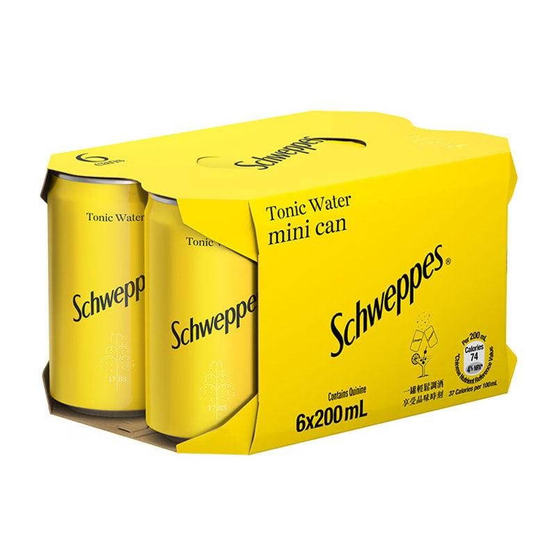 Schweppes- 玉泉湯力水迷你罐200毫升 x 6 X 4罐裝 - 原箱