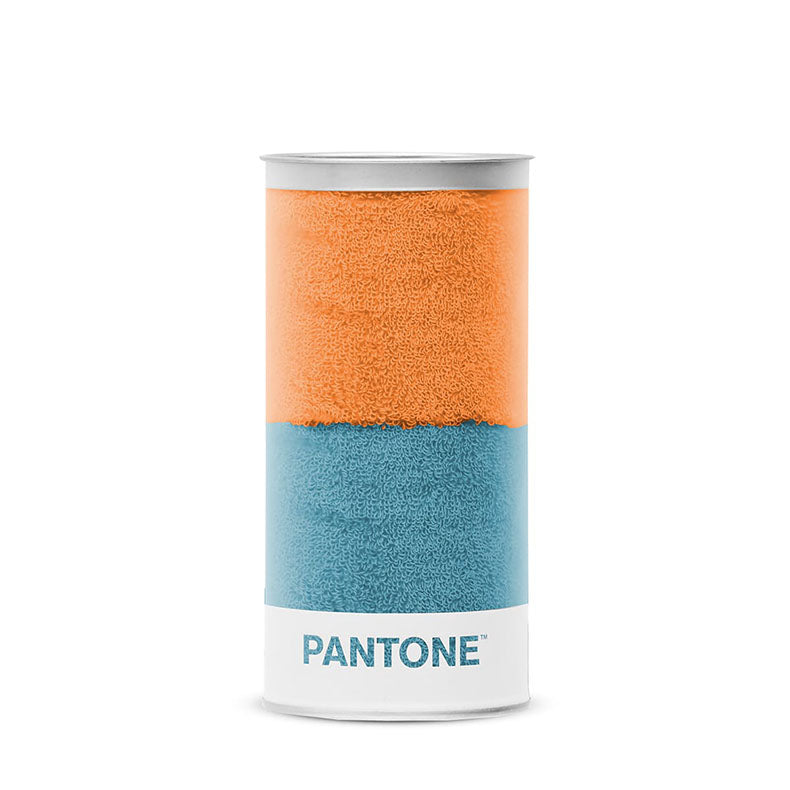 PANTONE Funmix Collection 優質純棉拼色面巾 - 橙/藍 HO01H