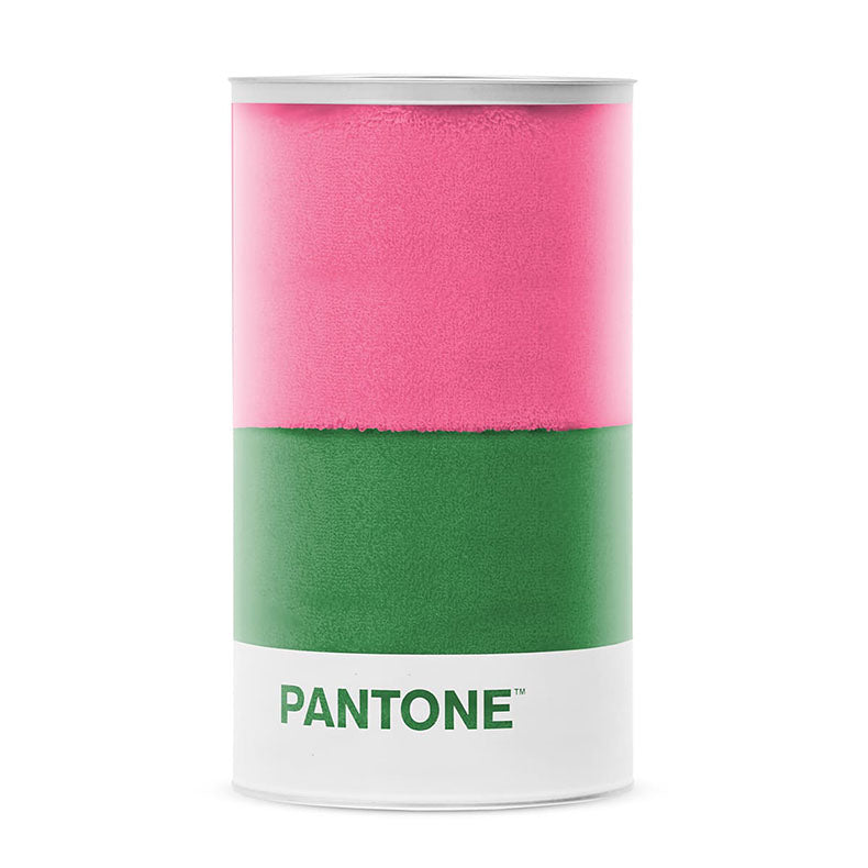 PANTONE Funmix Collection 優質純棉拼色浴巾 - 桃紅/綠 HO02B