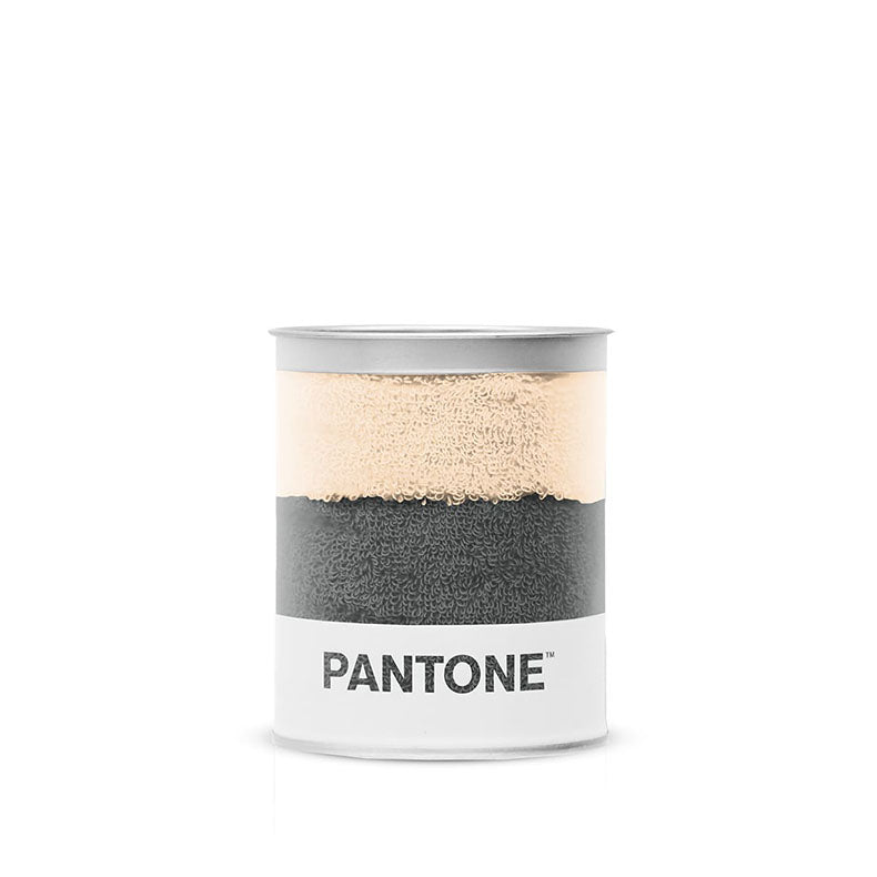 PANTONE Funmix Collection 優質純棉拼色方巾 - 灰/米色 HO03W