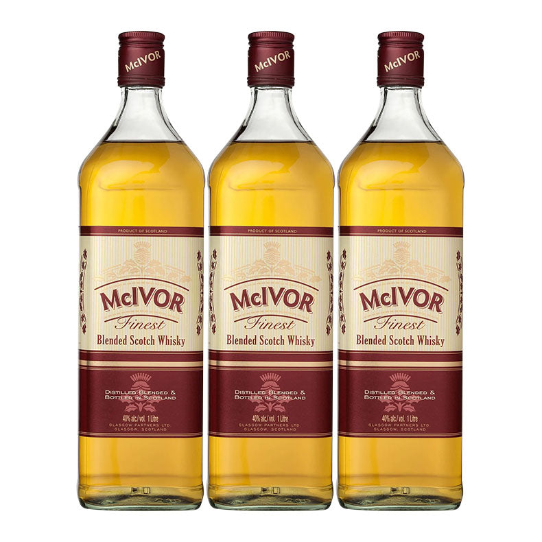 McIVOR 麥皇 紅貼蘇格蘭威士忌 1000ml 40% x 3支套裝