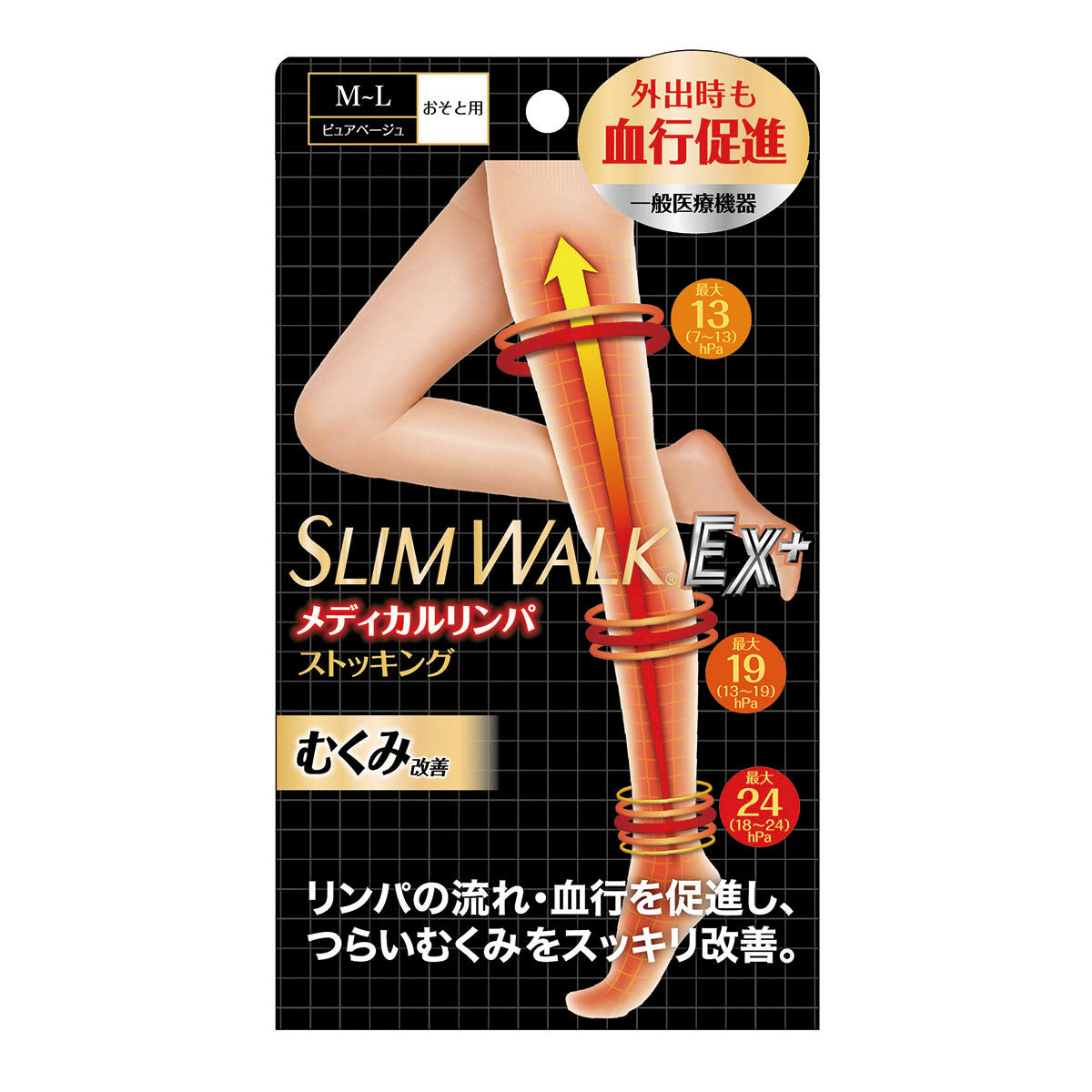 SLIMWALK 醫療保健 壓力絲襪褲 - 淺肉色（耐勾）（S-M / M-L）