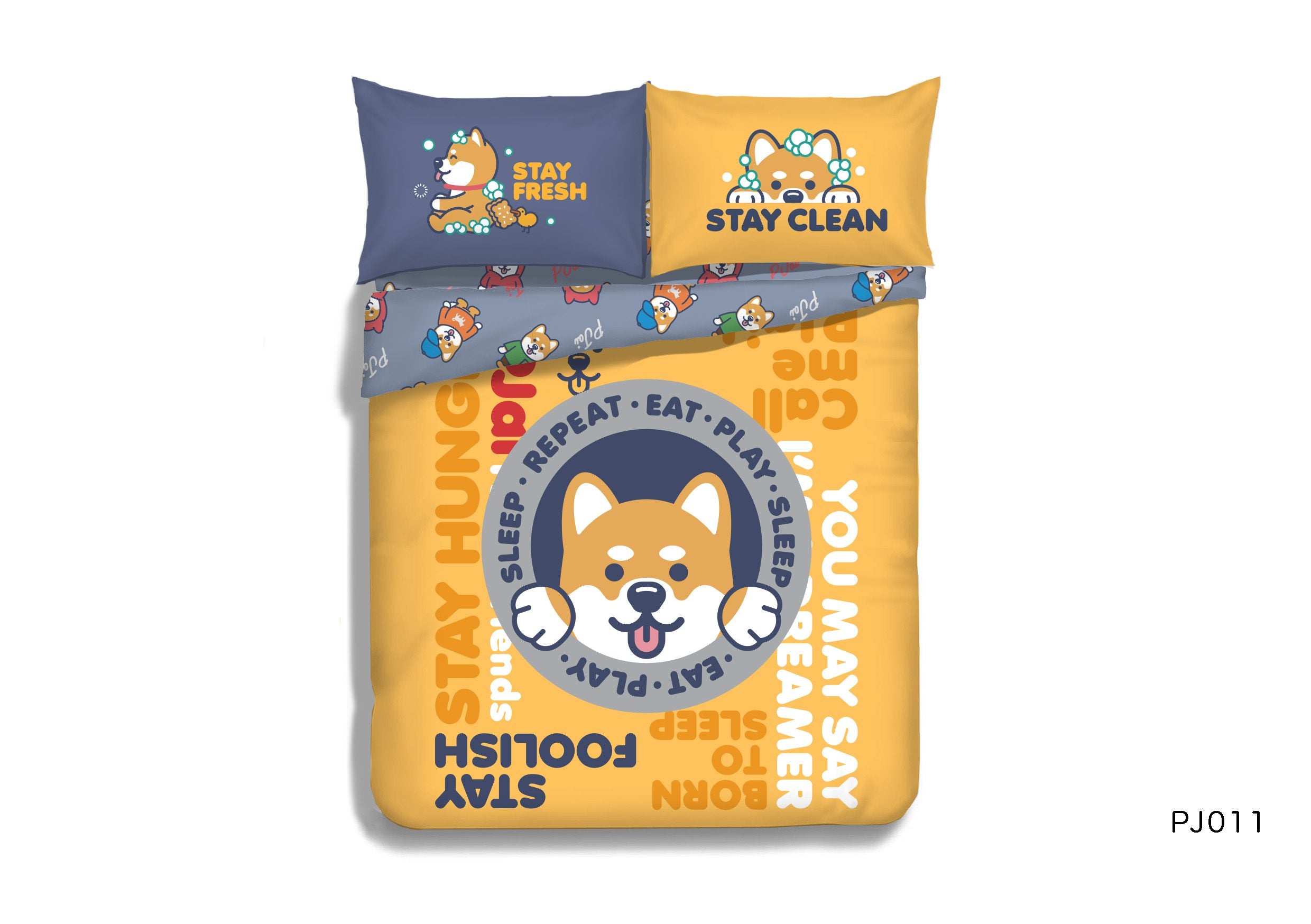 (預購) CASABLANCA | Pjai卡通純棉系列床笠連枕袋 (單人/4呎雙人/加大)