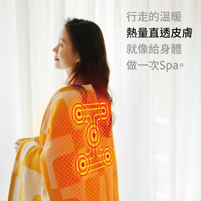 AISOLOVE RS8-1 多用途發熱披肩(附送獨立CCC+CE認證行動電源) (黑色/灰色/黃色/蘋果/草莓)