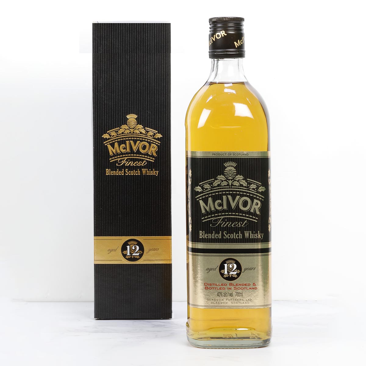 McIVOR 麥皇 黑貼12年蘇格蘭威士忌 700ml 40%1支套裝