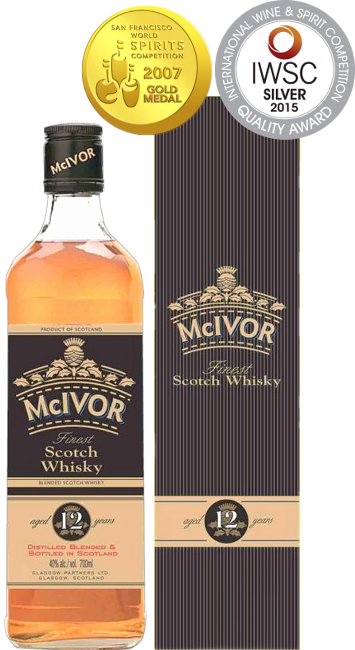 McIVOR 麥皇 黑貼12年蘇格蘭威士忌 700ml 40%