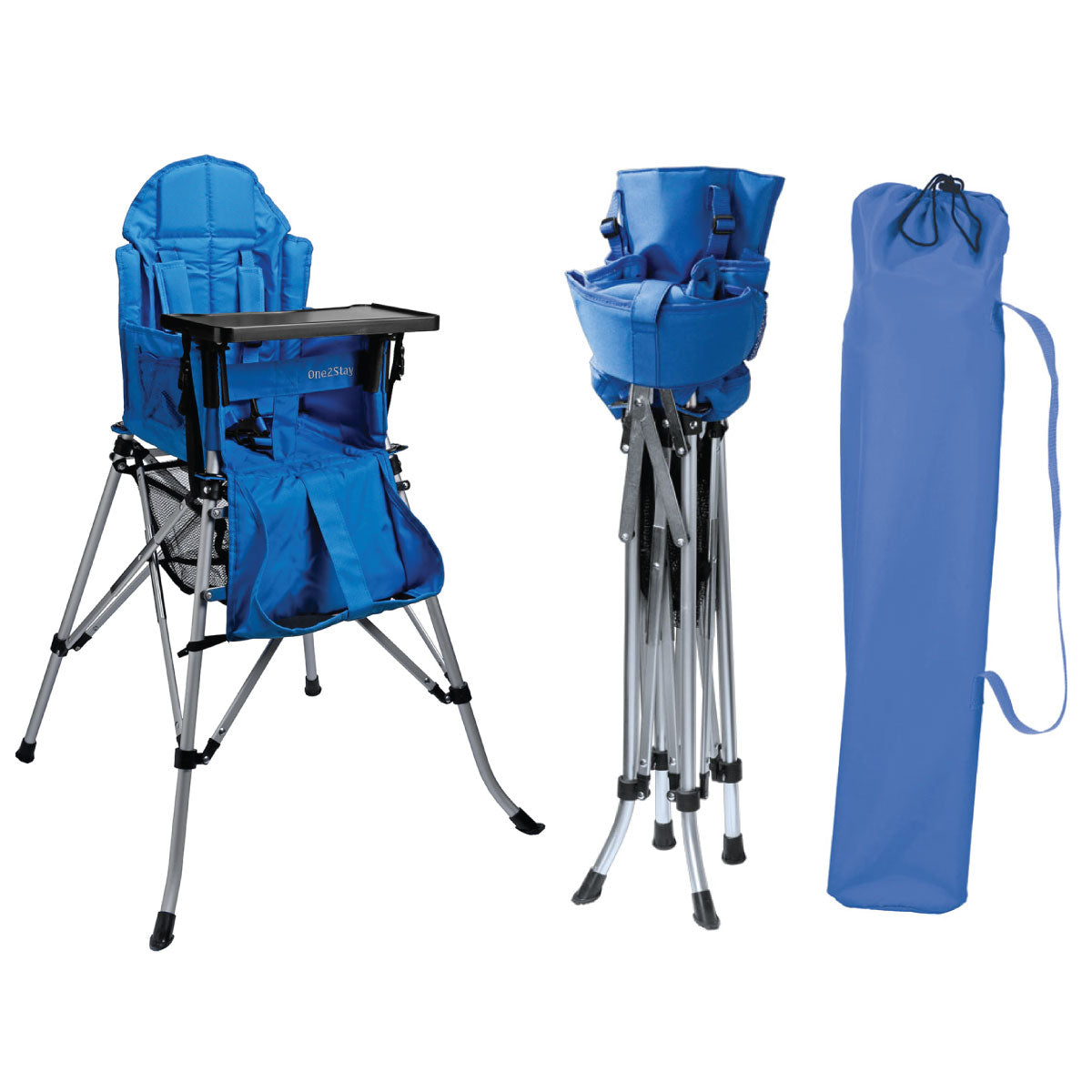 One2Stay戶內外兩用摺疊高腳餐椅-升級版 藍色