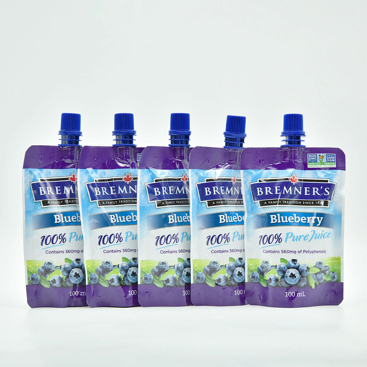 BREMNER'S 藍莓 100% 純果汁 (12包 x 100ml)
