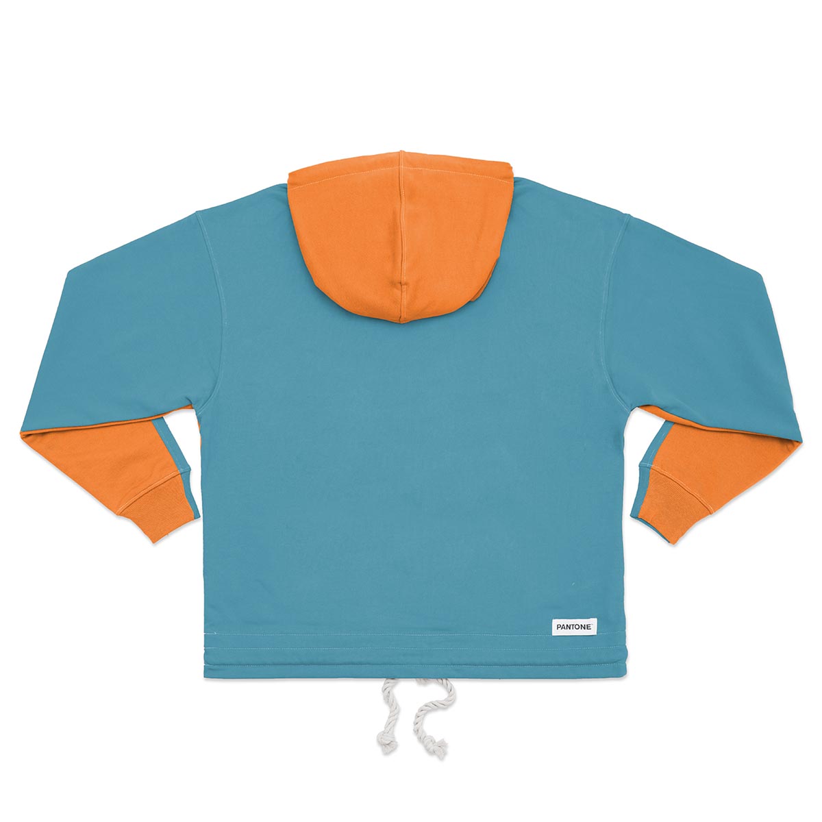 PANTONE FunMix Collection 純棉拼色索繩連帽衛衣（橙 / 藍）（加細碼 / 細碼 / 中碼 / 大碼 / 加大碼）