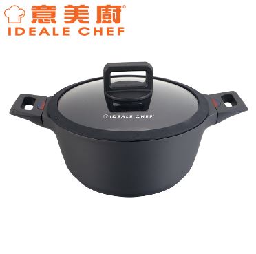意美廚 - Dazzle 24cm 鋼化鑄鋁 易潔雙耳煲 IC17024S