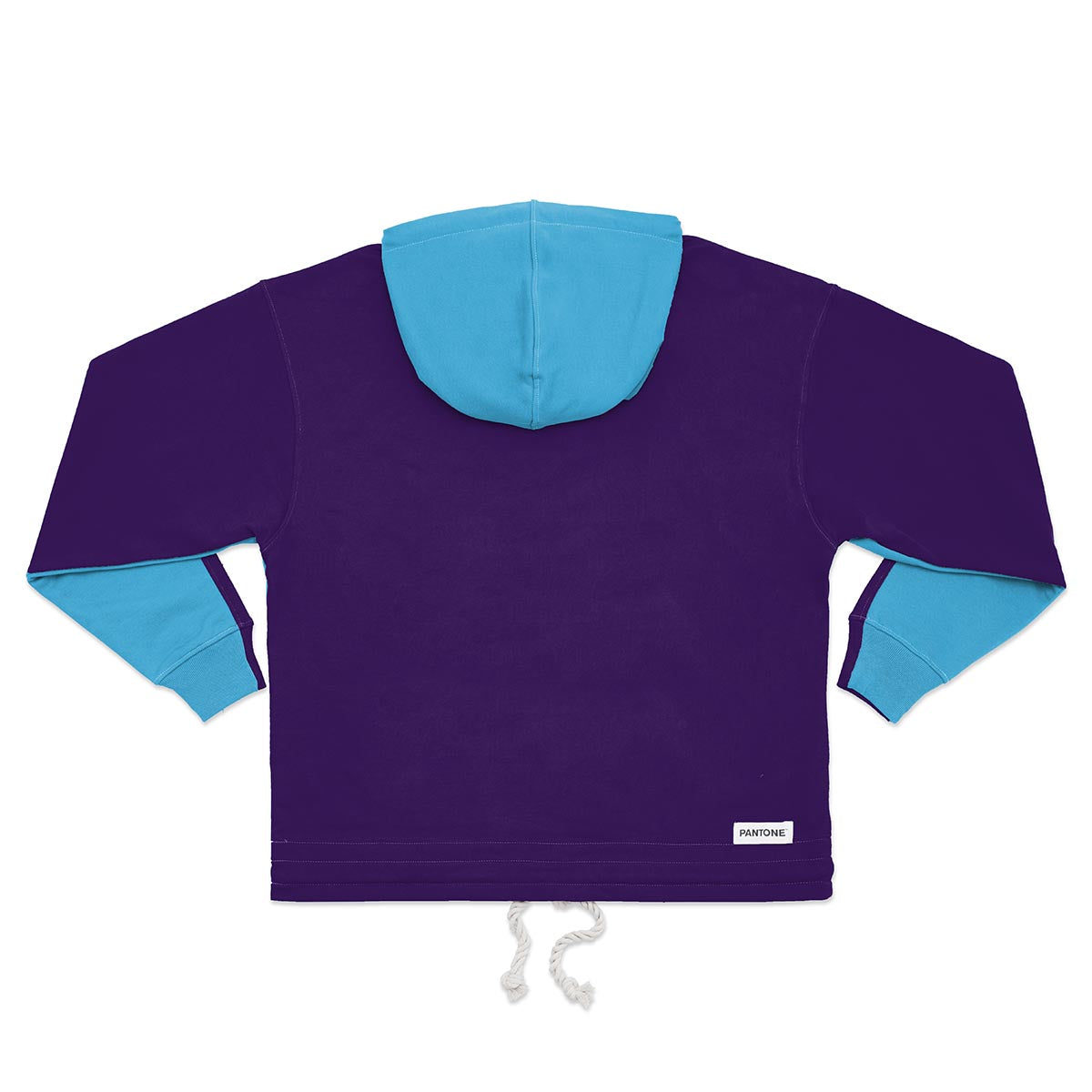 PANTONE FunMix Collection 純棉拼色索繩連帽衛衣（天藍 / 紫色）（加細碼 / 細碼 / 中碼 / 大碼 / 加大碼）