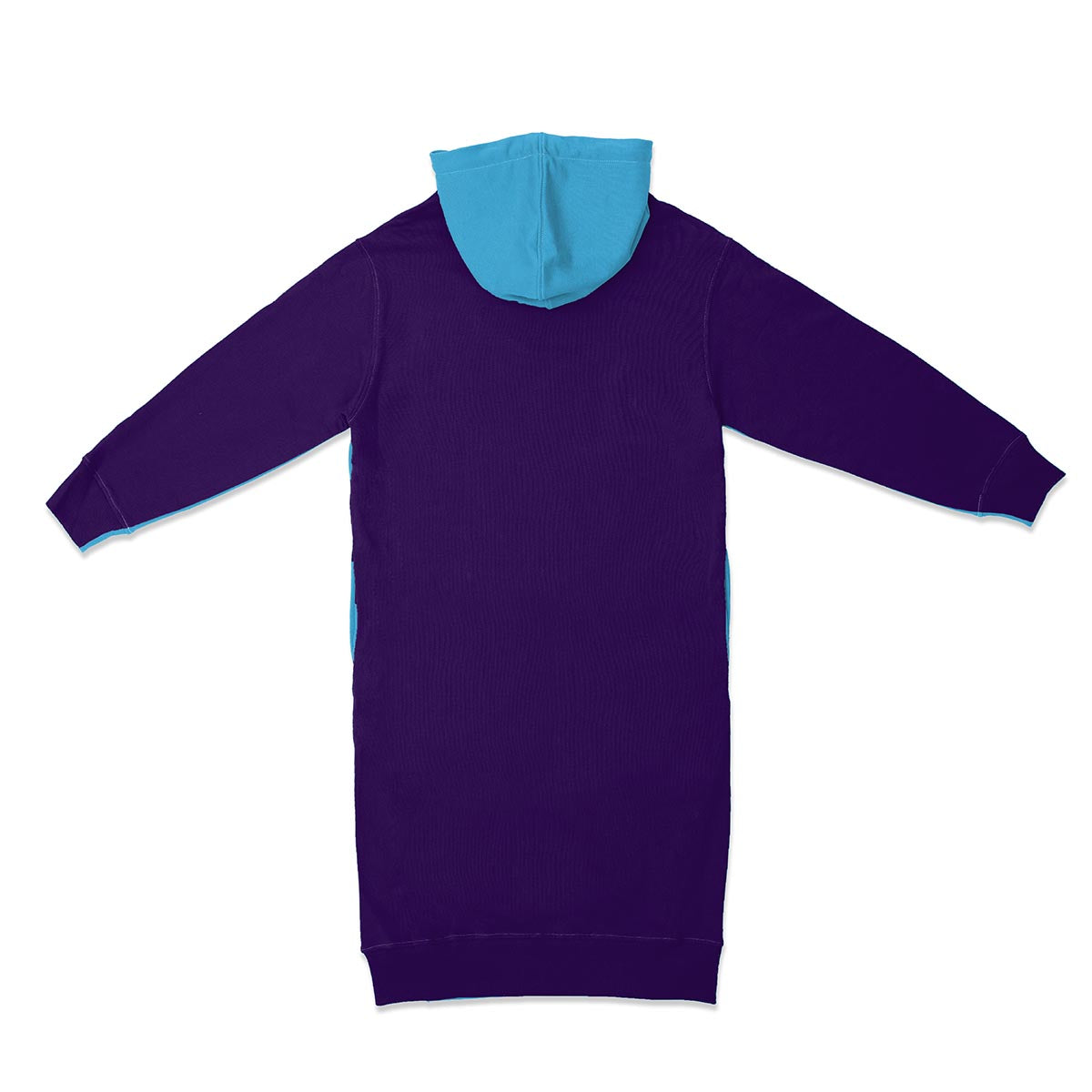 PANTONE FunMix Collection 純棉拼色鈕扣索繩連帽衛衣裙（天藍 / 紫色）（加細碼 / 細碼 / 中碼）