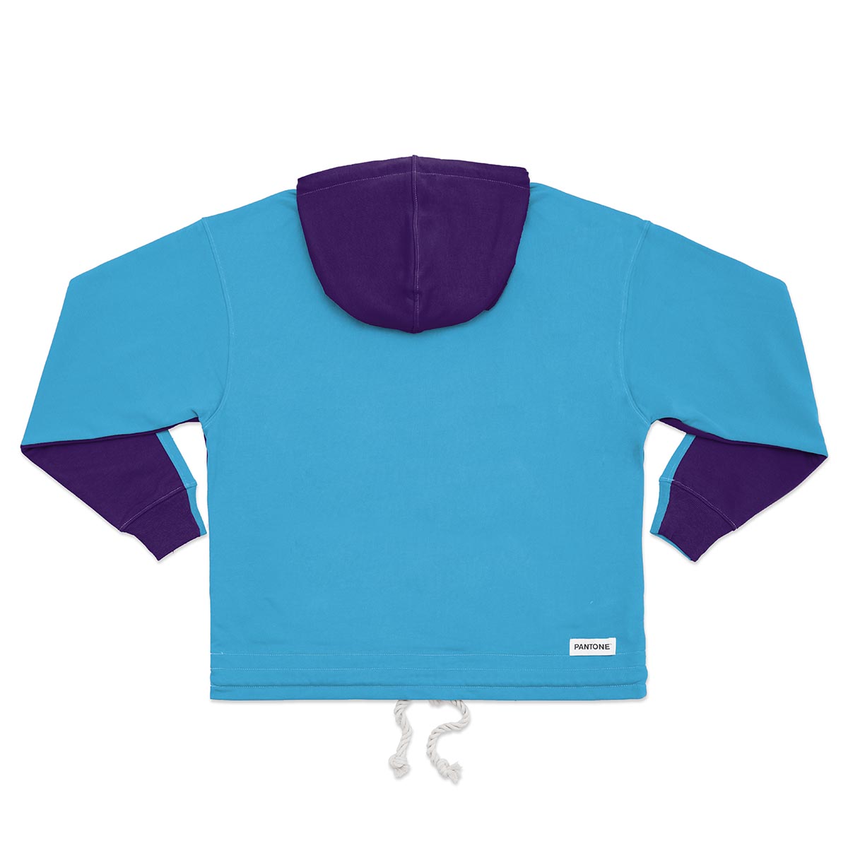 PANTONE FunMix Collection 純棉拼色索繩連帽衛衣（紫色 / 天藍）（加細碼 / 細碼 / 中碼 / 大碼 / 加大碼）