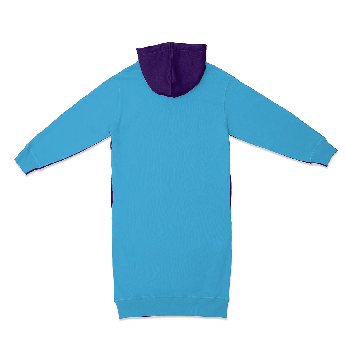 PANTONE FunMix Collection 純棉拼色鈕扣索繩連帽衛衣裙（紫色 / 天藍）（加細碼 / 細碼 / 中碼）