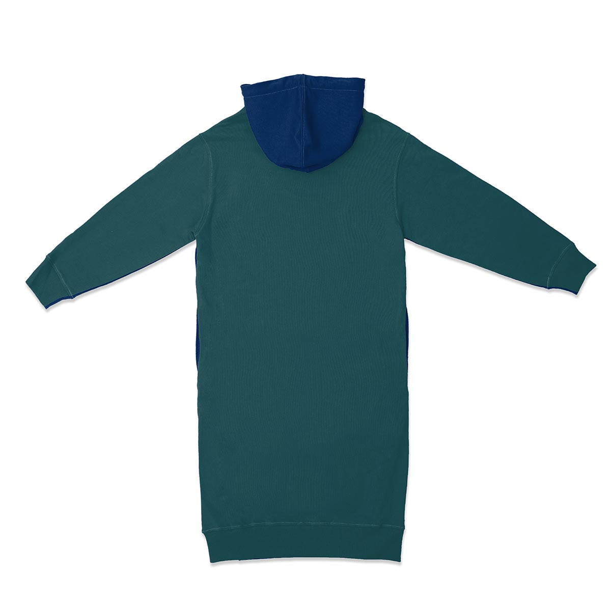 PANTONE FunMix Collection 純棉拼色鈕扣索繩連帽衛衣裙（深藍 / 深綠）（加細碼 / 細碼 / 中碼）