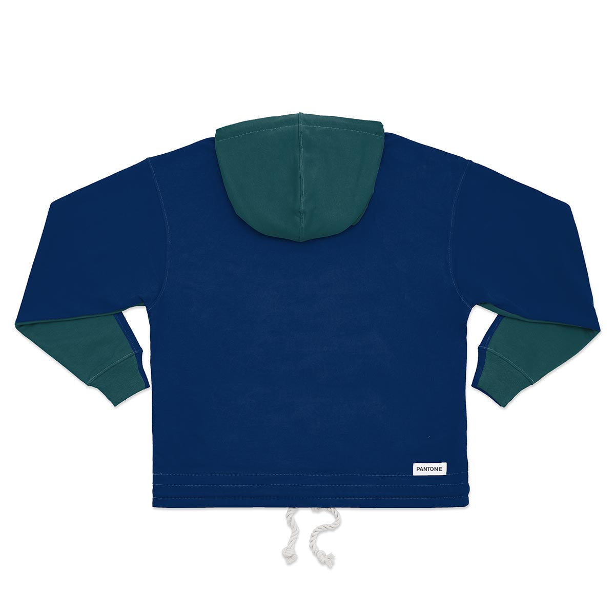 PANTONE FunMix Collection 純棉拼色索繩連帽衛衣（深綠 / 深藍）（加細碼 / 細碼 / 中碼 / 大碼 / 加大碼）