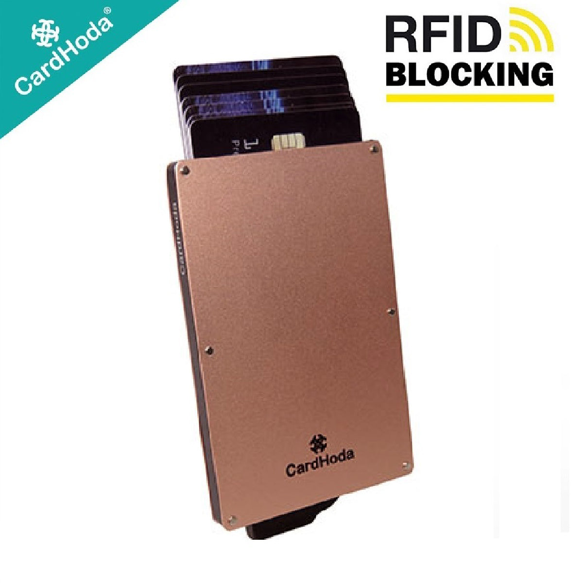 [寄海外] Cardhoda - RFID智能防護鋁盒卡套 (玫瑰金色)