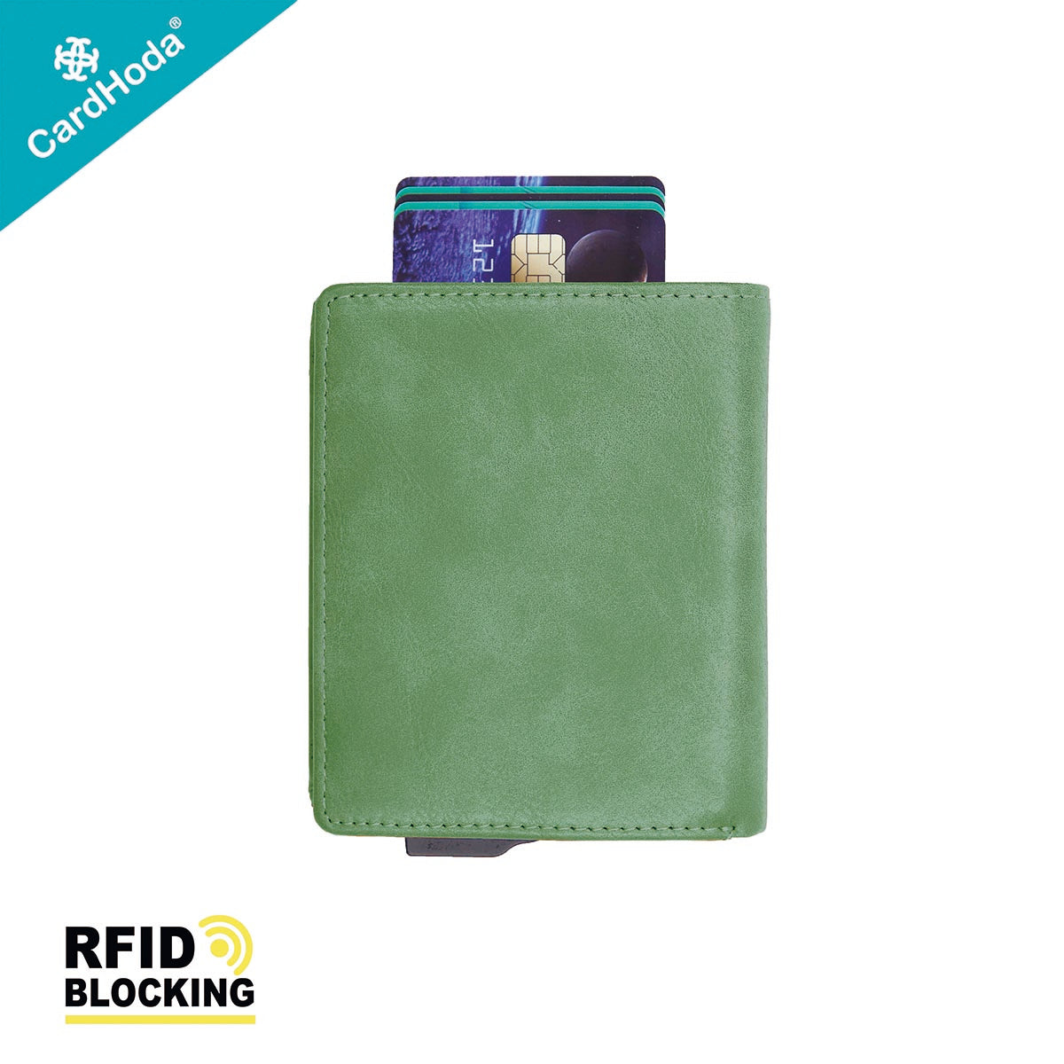 Cardhoda - RFID 防盜卡 PU錢包(P04003-Y1130) (海港藍/雪松啡/桑皮綠)