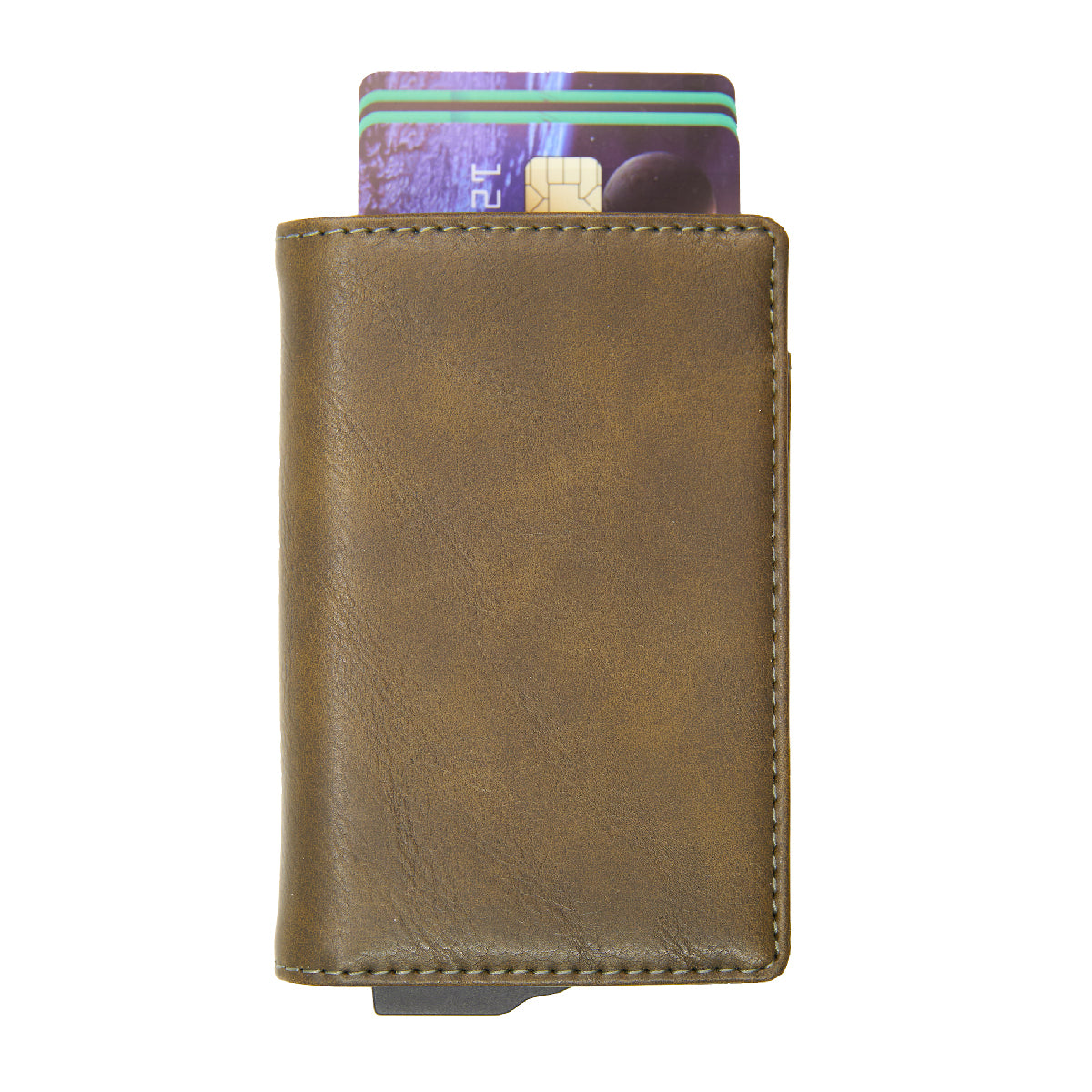 [寄海外] Cardhoda - Mini RFID 防盜卡 PU 皮款銀包 (軍綠色/棕色/淺卡其)