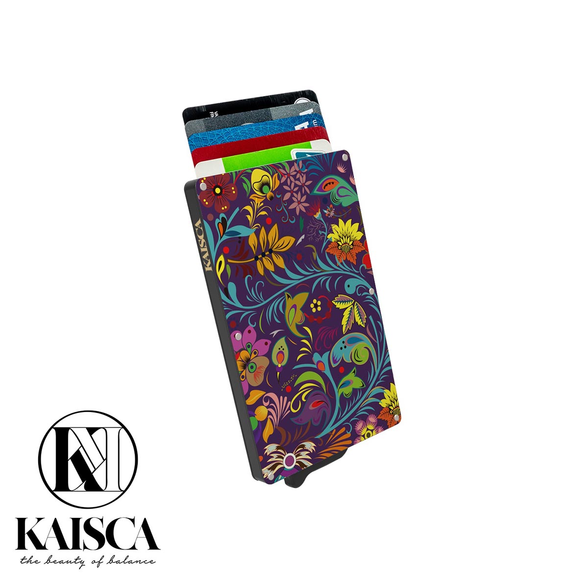 Kaisca - RFID智能防護鋁盒卡套- 民族風系列(黃/黑/綠)