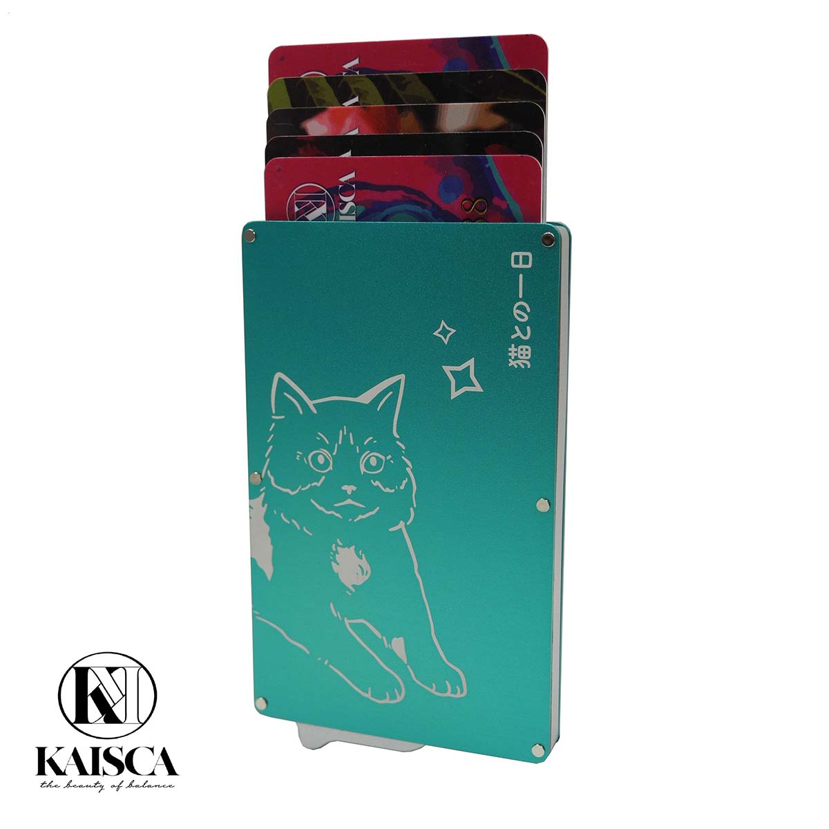 Kaisca - RFID智能防護鋁盒卡套 - 寵物伊甸園系與貓的日常(蒂芙尼藍/啡/橙黃)